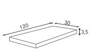 Castelvetro Aequa Angolare Gradino Costa Retta 30x120x3,5 cm