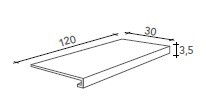 Castelvetro Aequa Gradino Costa Retta 30x120x3,5 cm